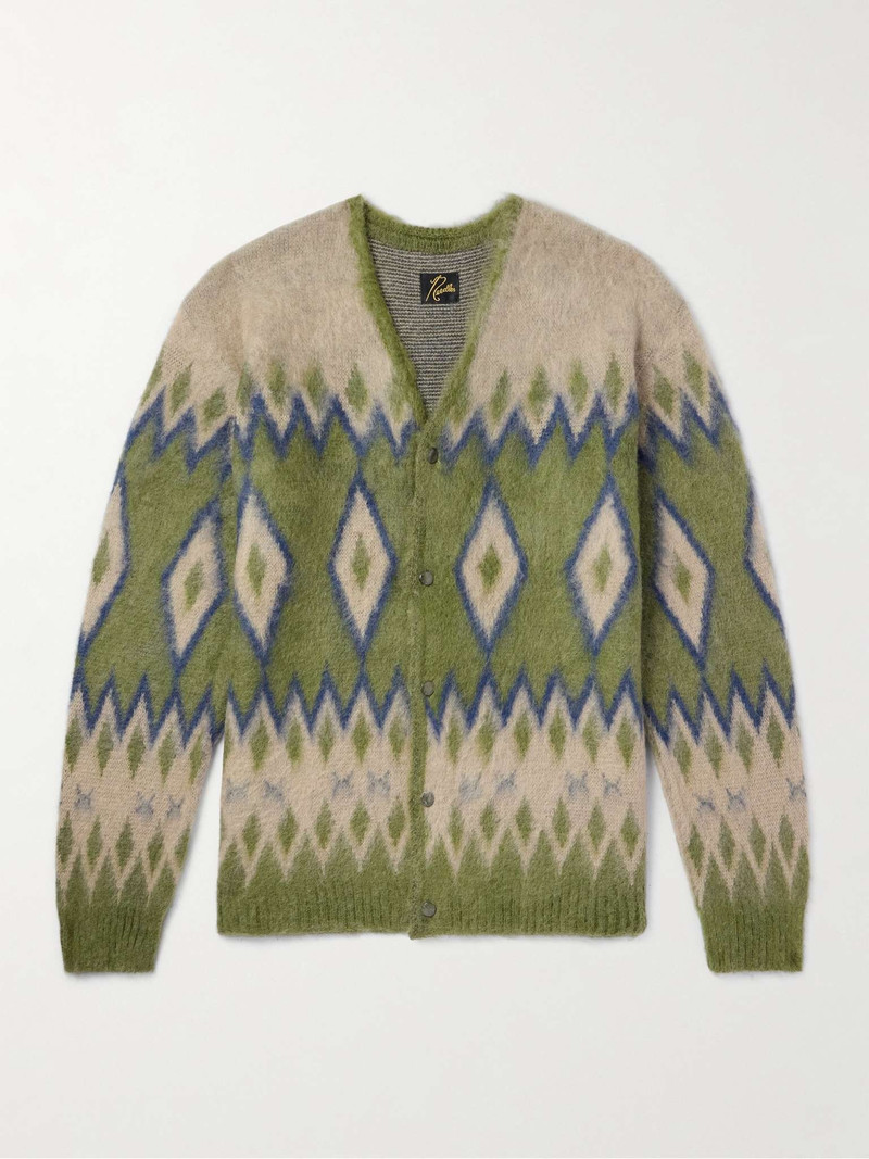 Intarsia Mohair-Blend Cardigan 1