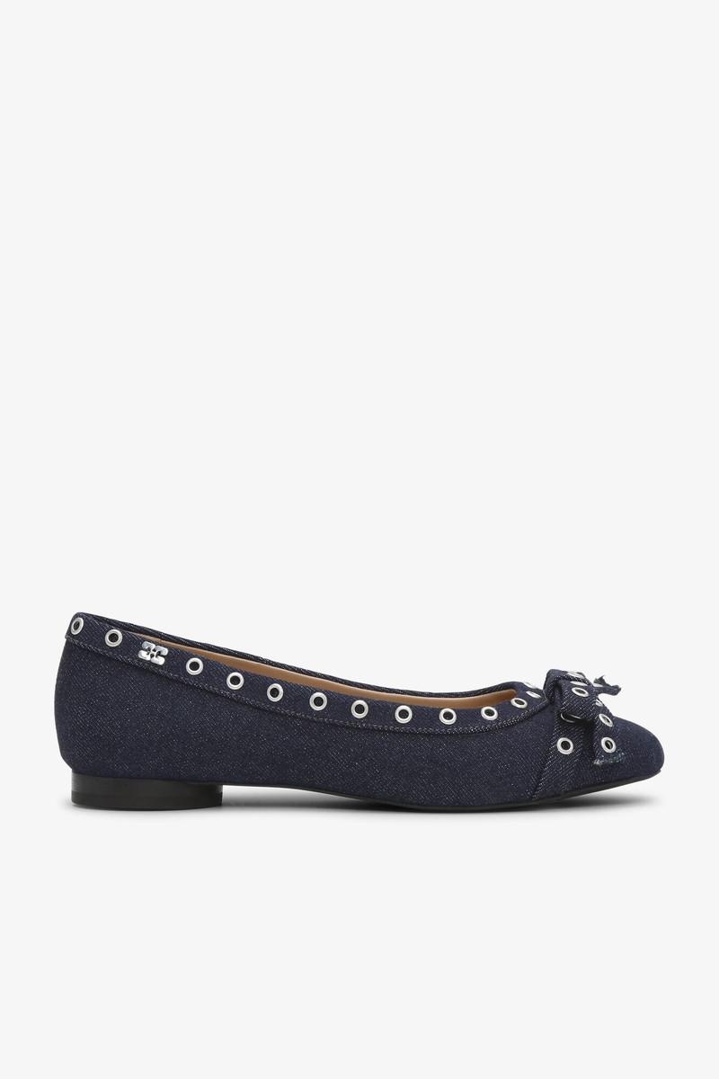 DENIM EYELET BOW 볼레미나 1