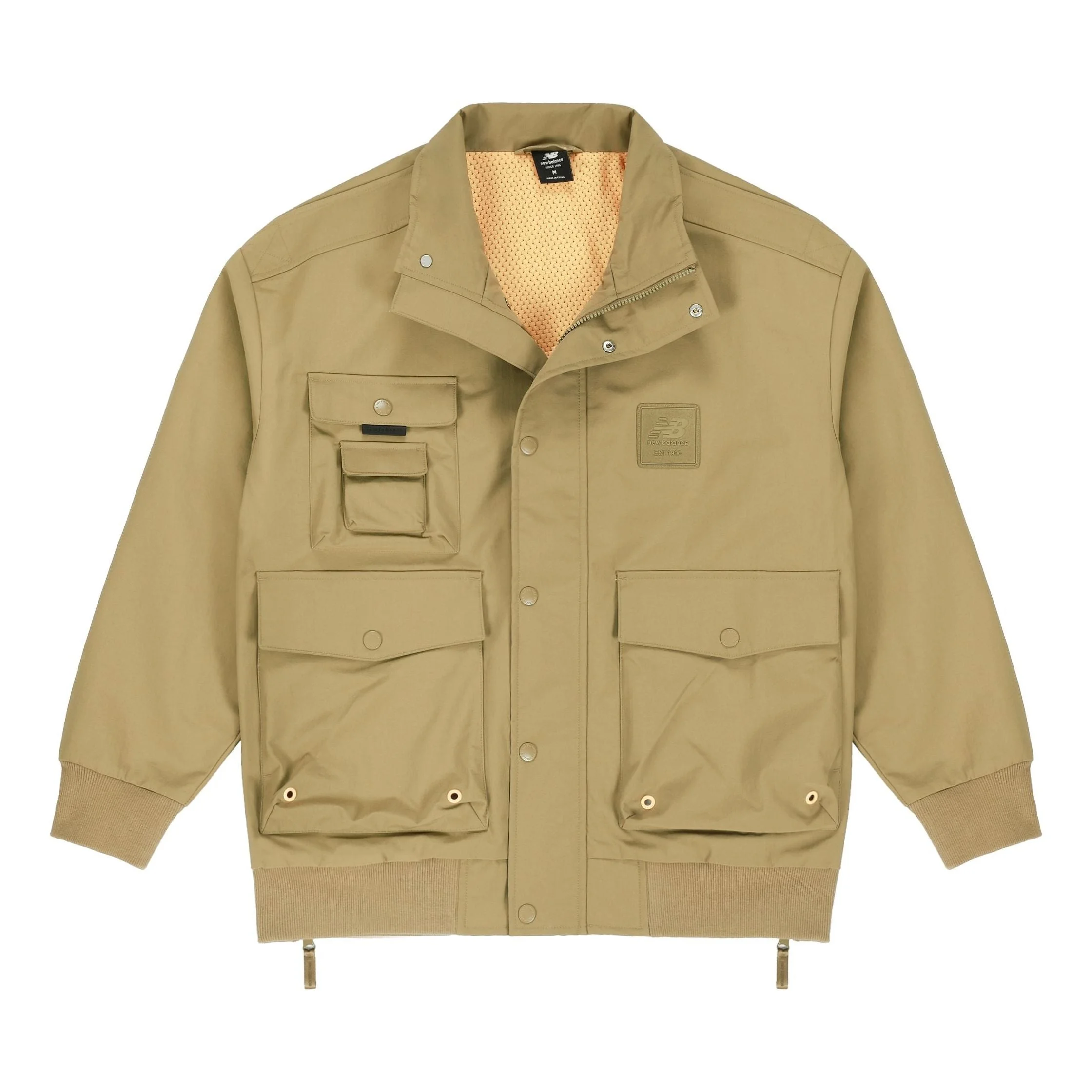 New Balance Multiple Pockets Cargo Windproof Sports Logo Jacket Dark Brown AMJ13384-OV - 1