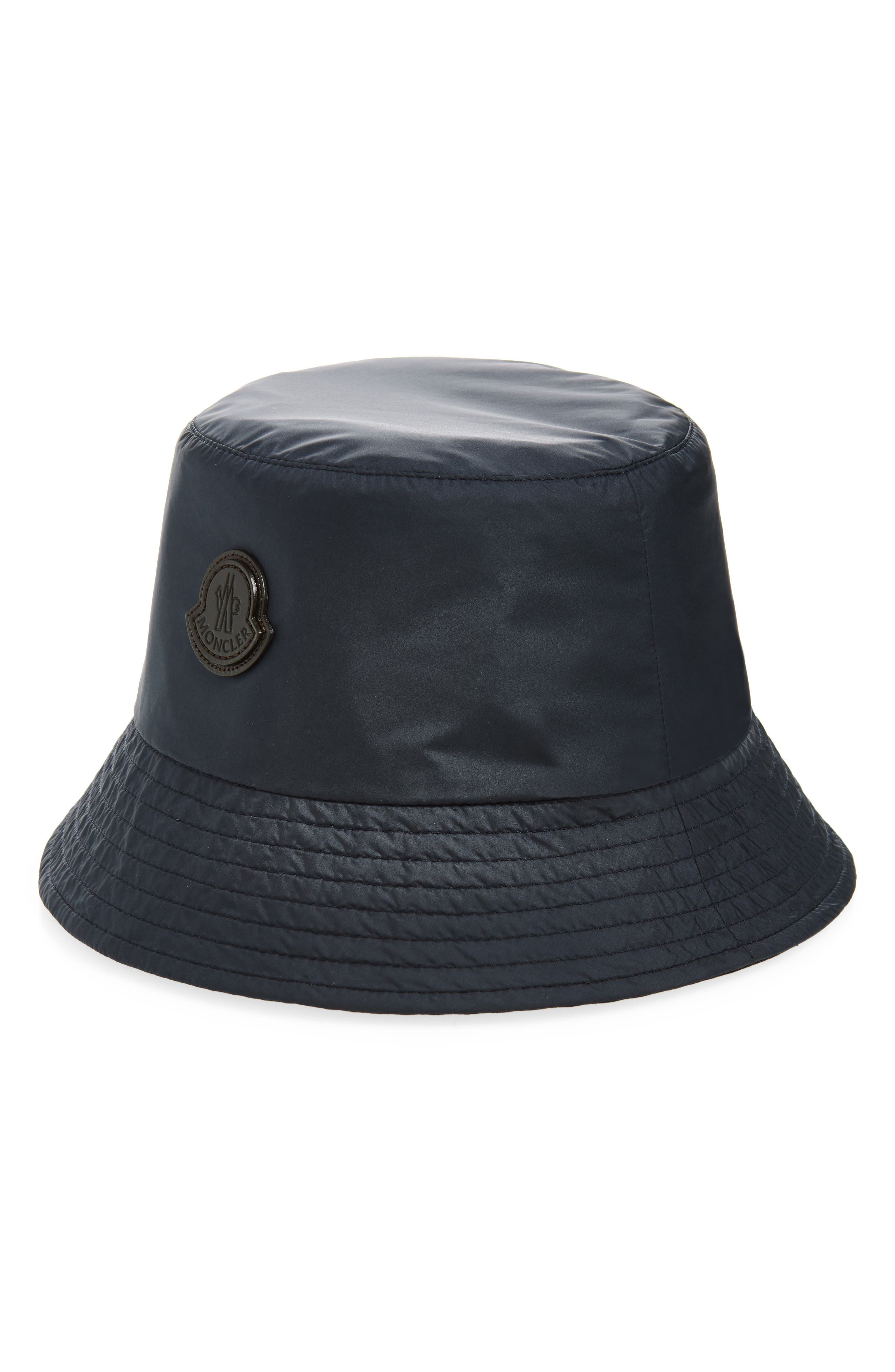 Moncler Reversible Logo Patch Bucket Hat in Navy at Nordstrom - 2