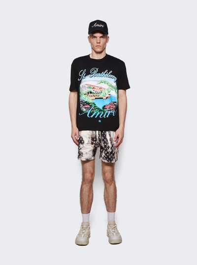 AMIRI Bleached MA Paisley Swim Shorts Black outlook