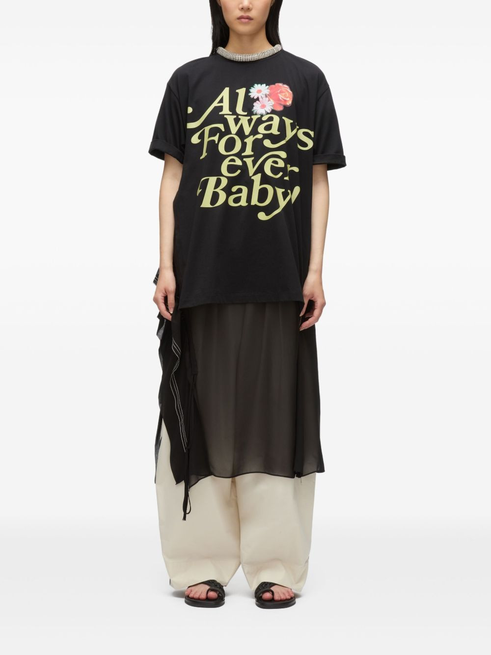 layered-design dress - 3