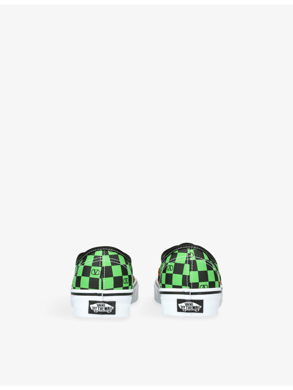 Valentino Garavani X Vans Authentic VLogo Checkerboard and Tropical Leaves Canvas Low-Top Trainers - 4