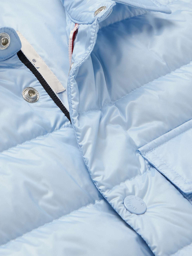 Logo-Appliquéd Quilted Shell Down Shirt Jacket 5