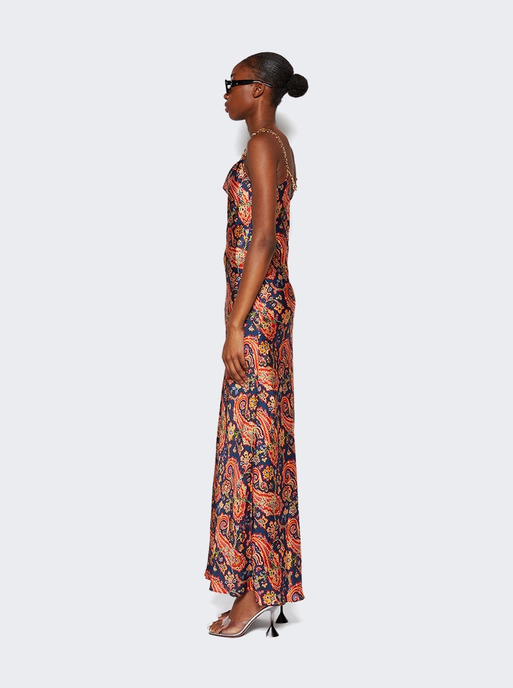 Dress With Signature Eight Chain Cachemire Navy - 4