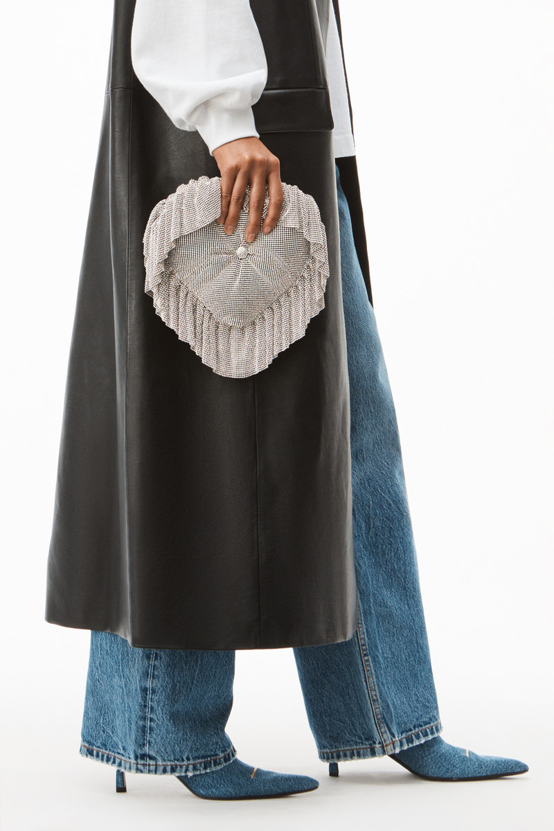 Alexander Wang HEART PILLOW CLUTCH IN CRYSTAL MESH outlook