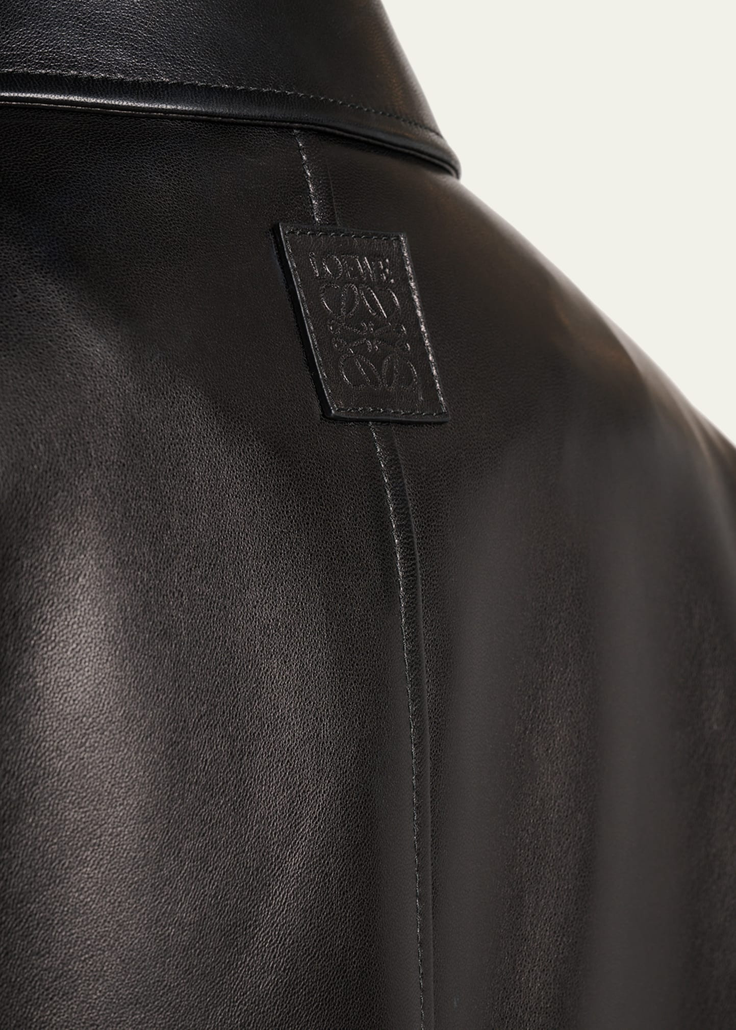 Buckle Leather Balloon Jacket - 5