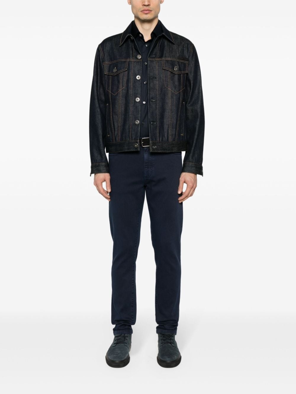 logo-patch mid-rise jeans - 2