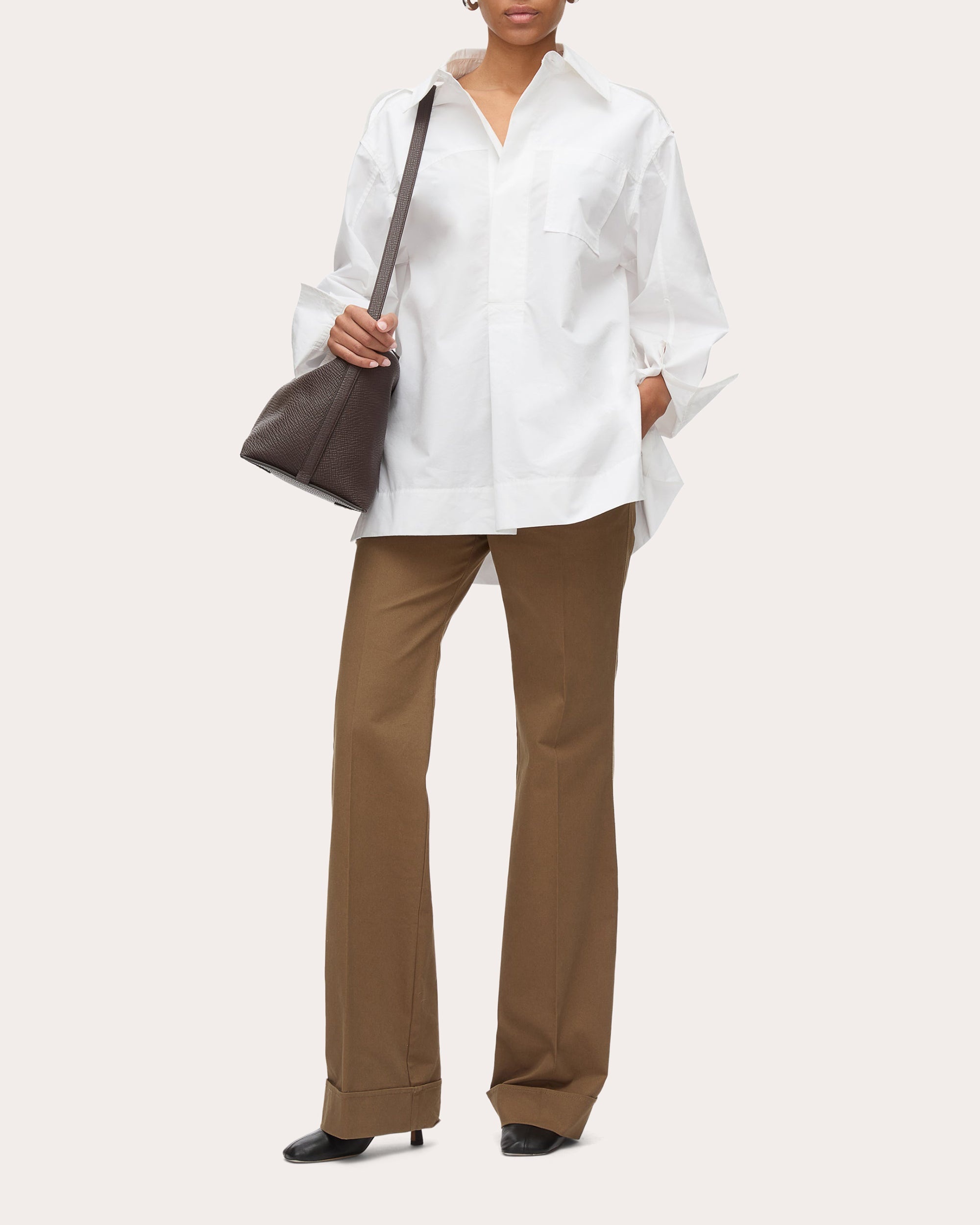 Oversized Techno Poplin Shirt - 4