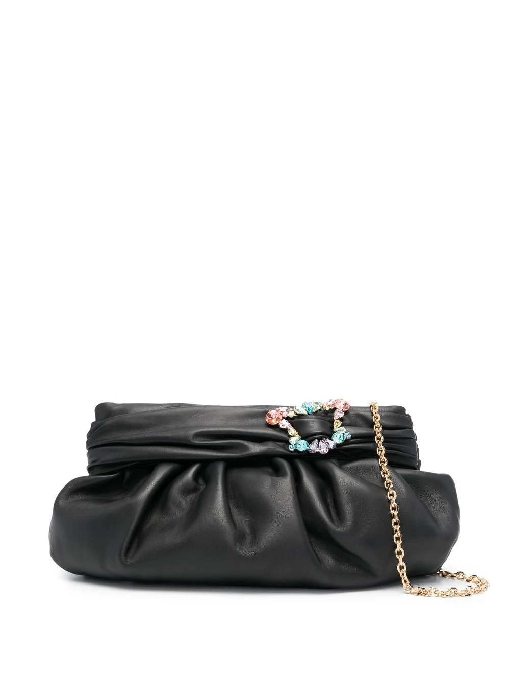 crystal embellishment shoulder bag - 1
