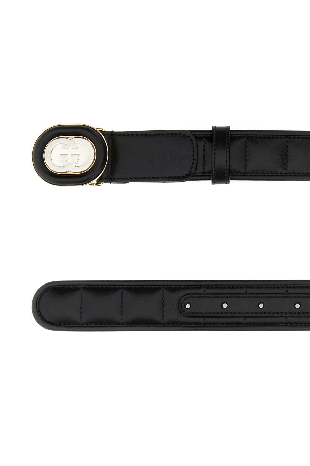Gucci Women Black Leather Belt - 2