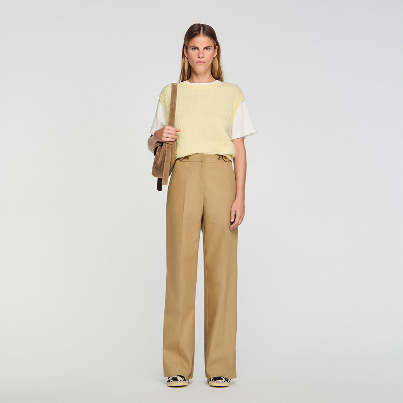 Sandro COTTON SUIT TROUSERS outlook