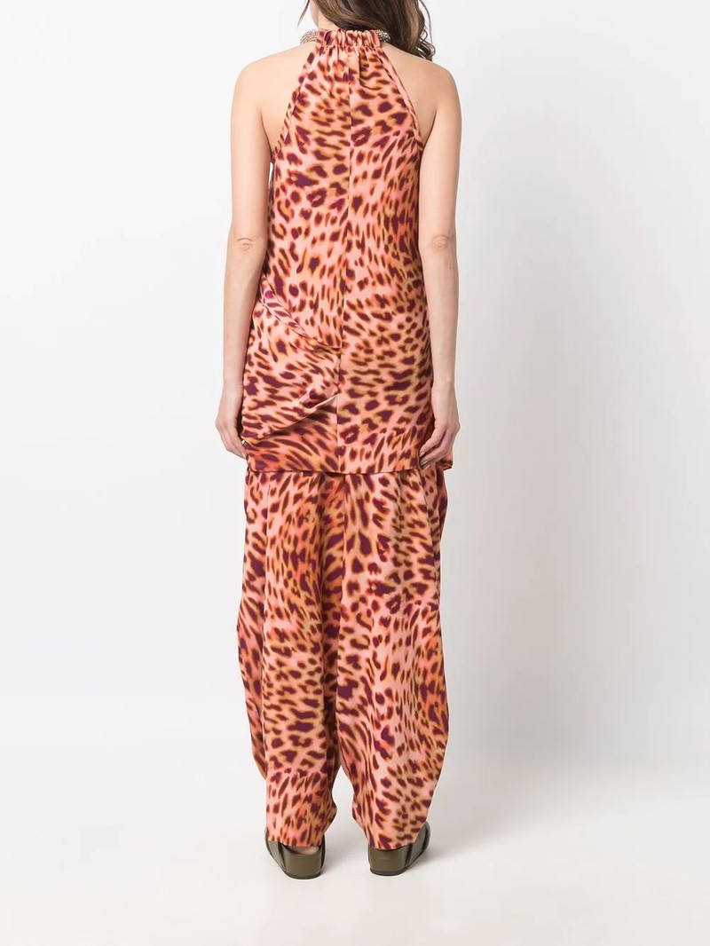leopard-print halterneck top 4