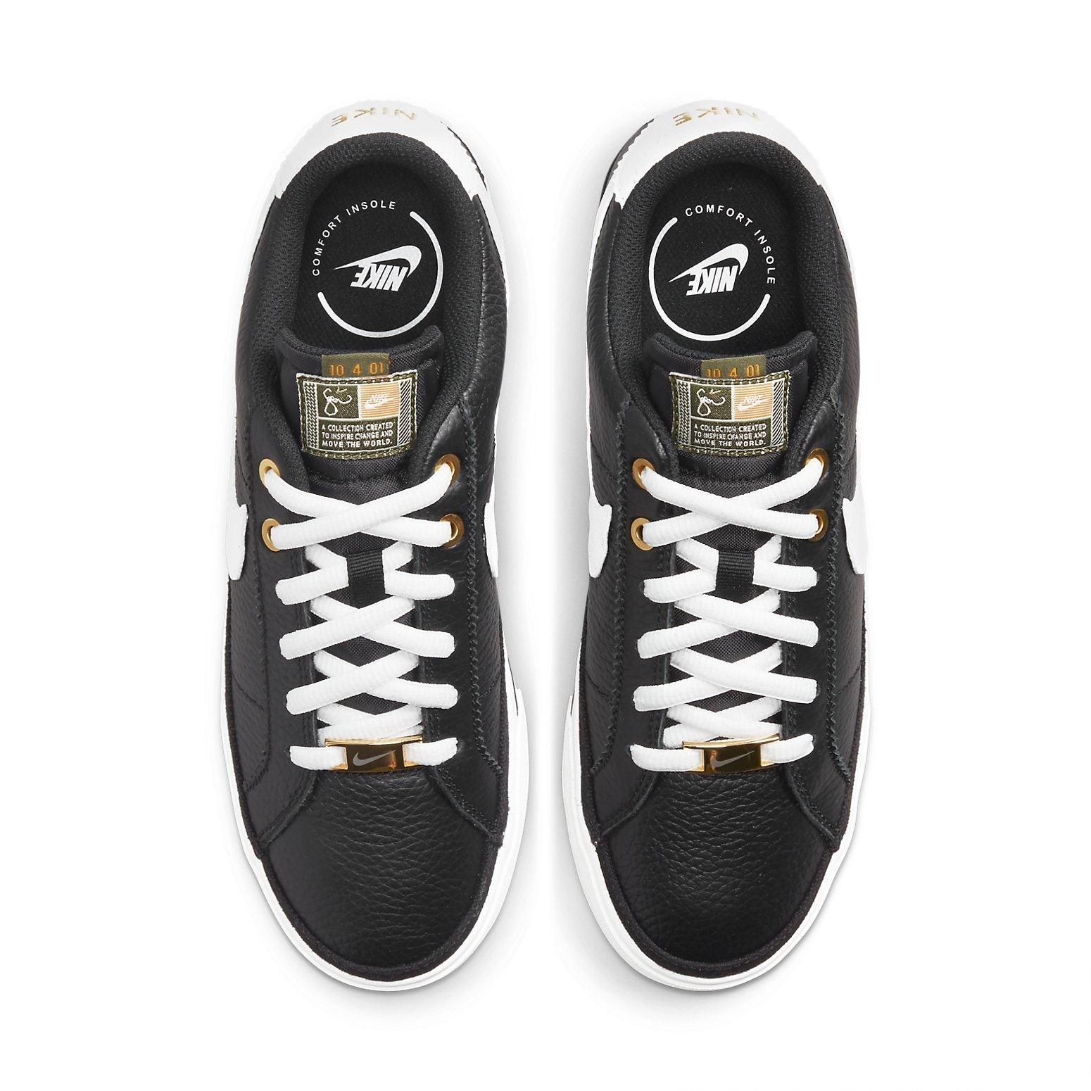 (WMNS) Nike Serena Williams Design Crew x Court Legacy 'Black Metallic Gold' DJ1454-001 - 4