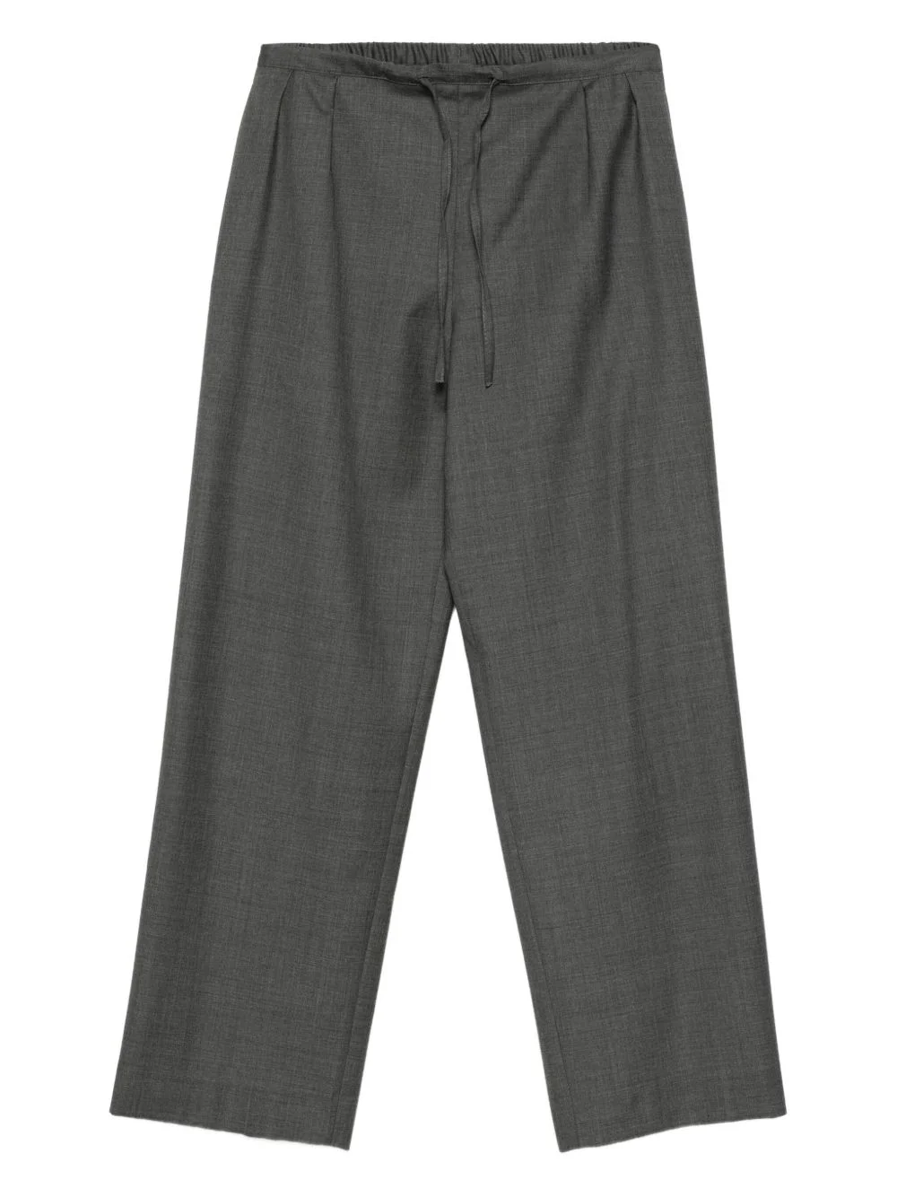 drawstring wool trousers - 1