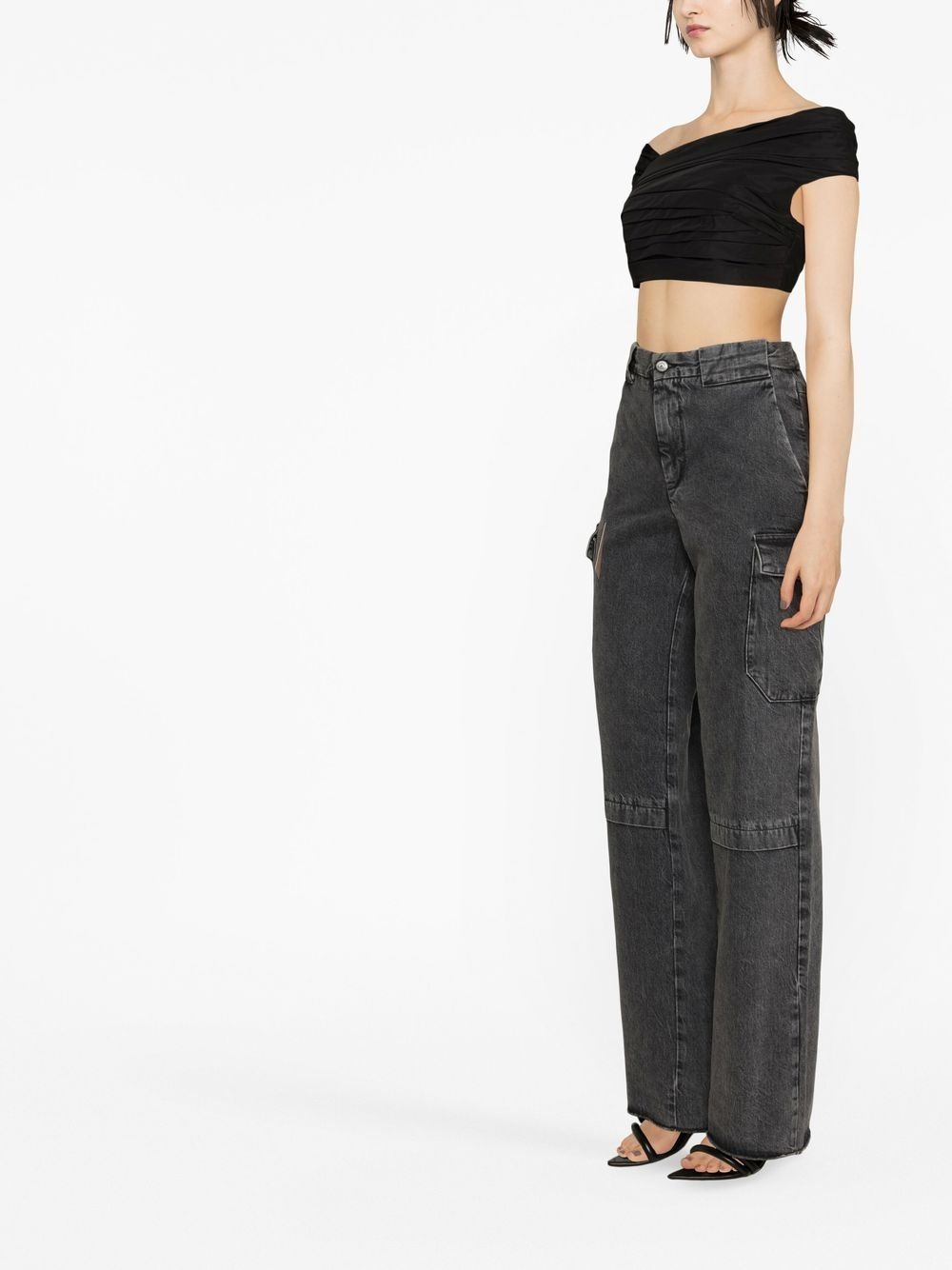off-shoulder crop top - 4