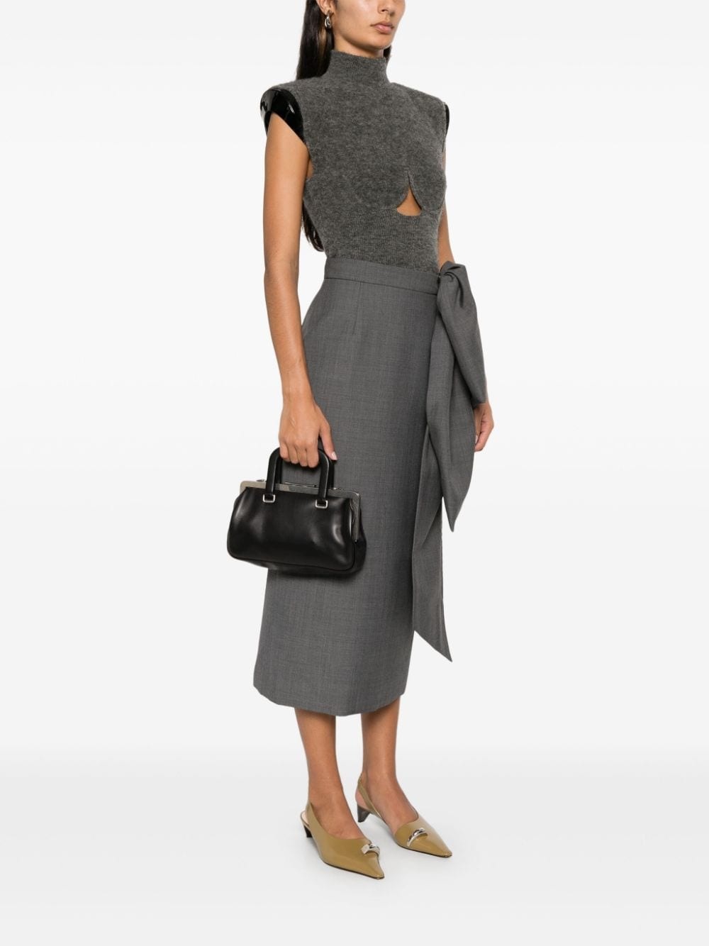 small leather tote bag - 2
