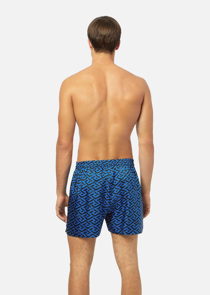 La Greca Print Silk Pyjama Shorts 3