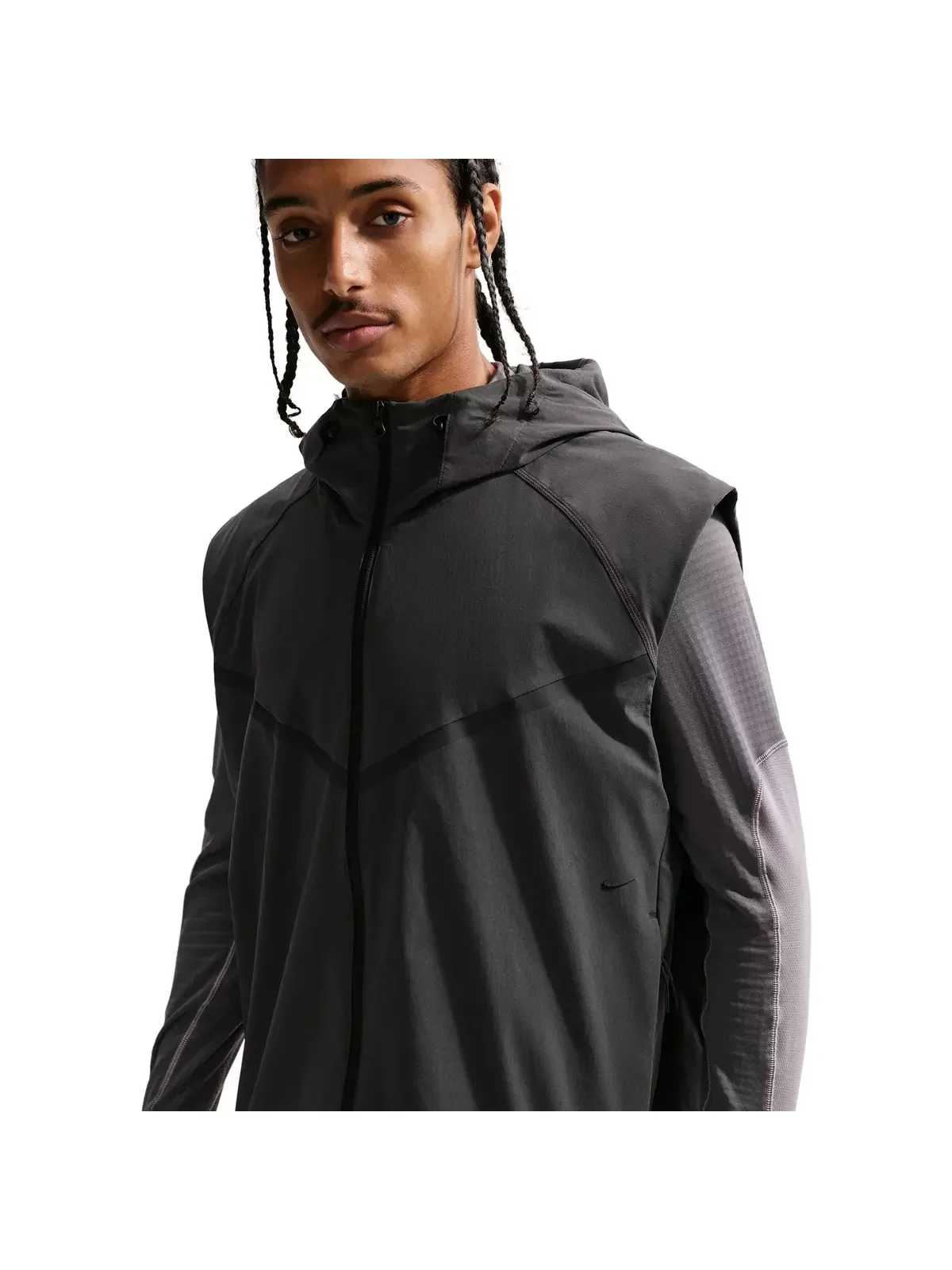 Men's Tech Dri-FIT Woven Windrunner Vest -Dk Grey - 1