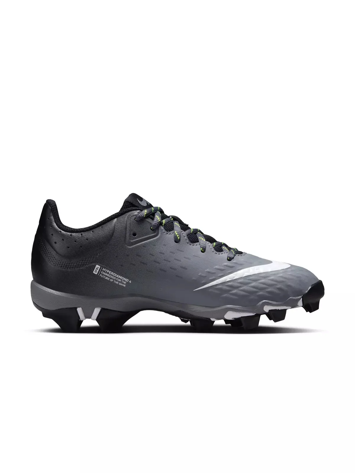 Hyperdiamond 4 Keystone "Black/White/Cool Grey/Volt" Women's Softball Cleat - 1