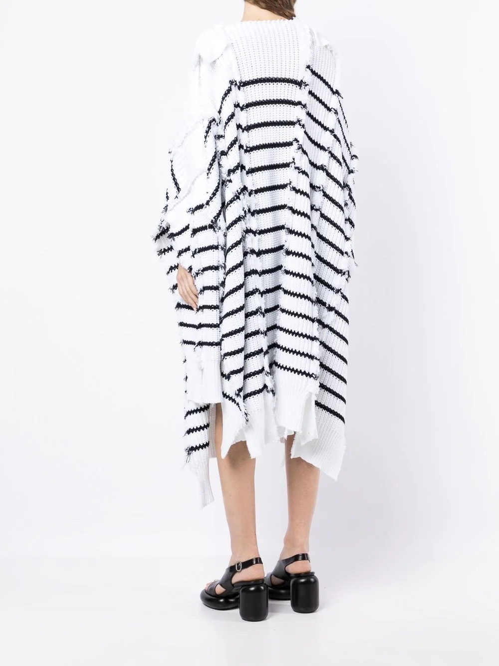 striped knitted cape - 4