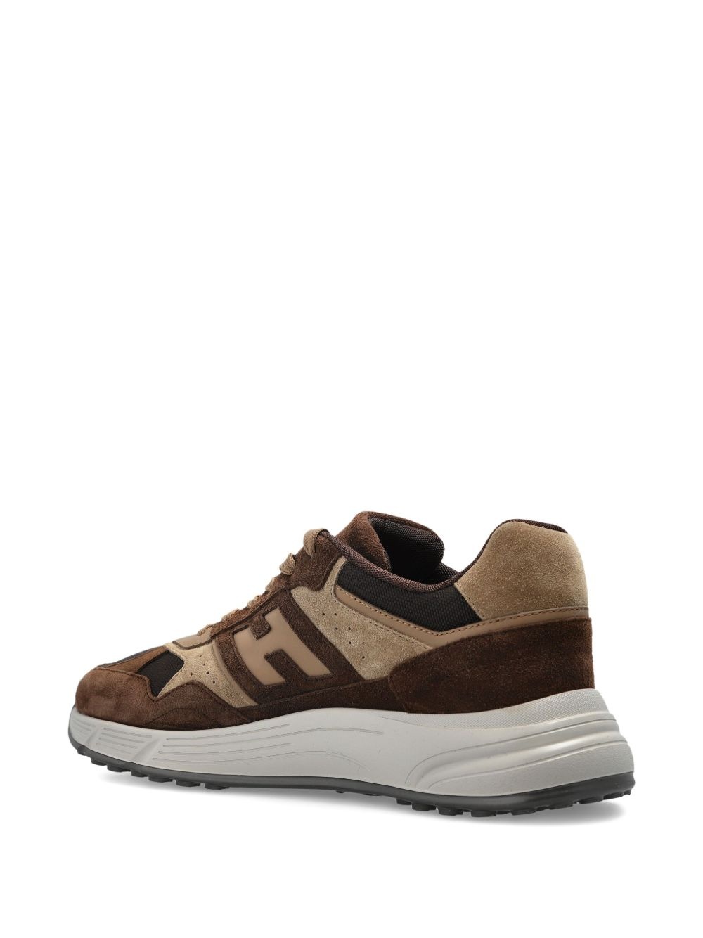 suede-leather panel sneakers - 3