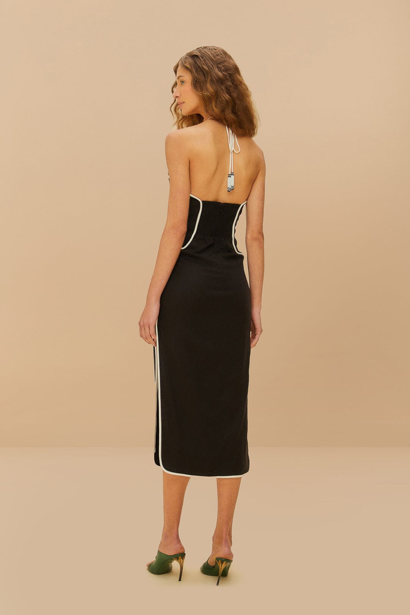 Black And White Cut-Out Midi Dress 4