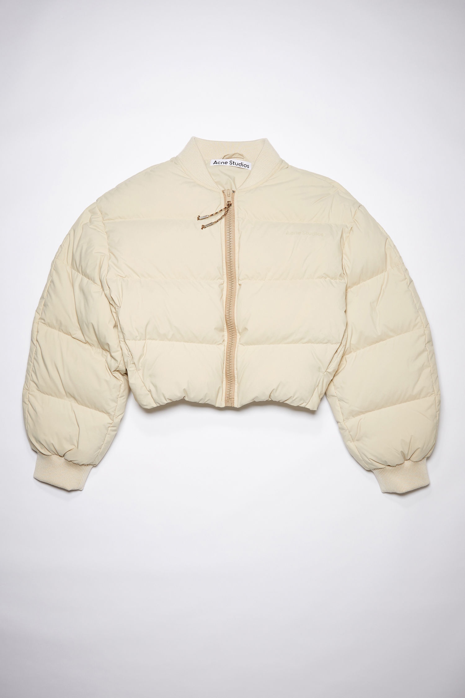 Quilted down jacket - Mushroom beige - 1