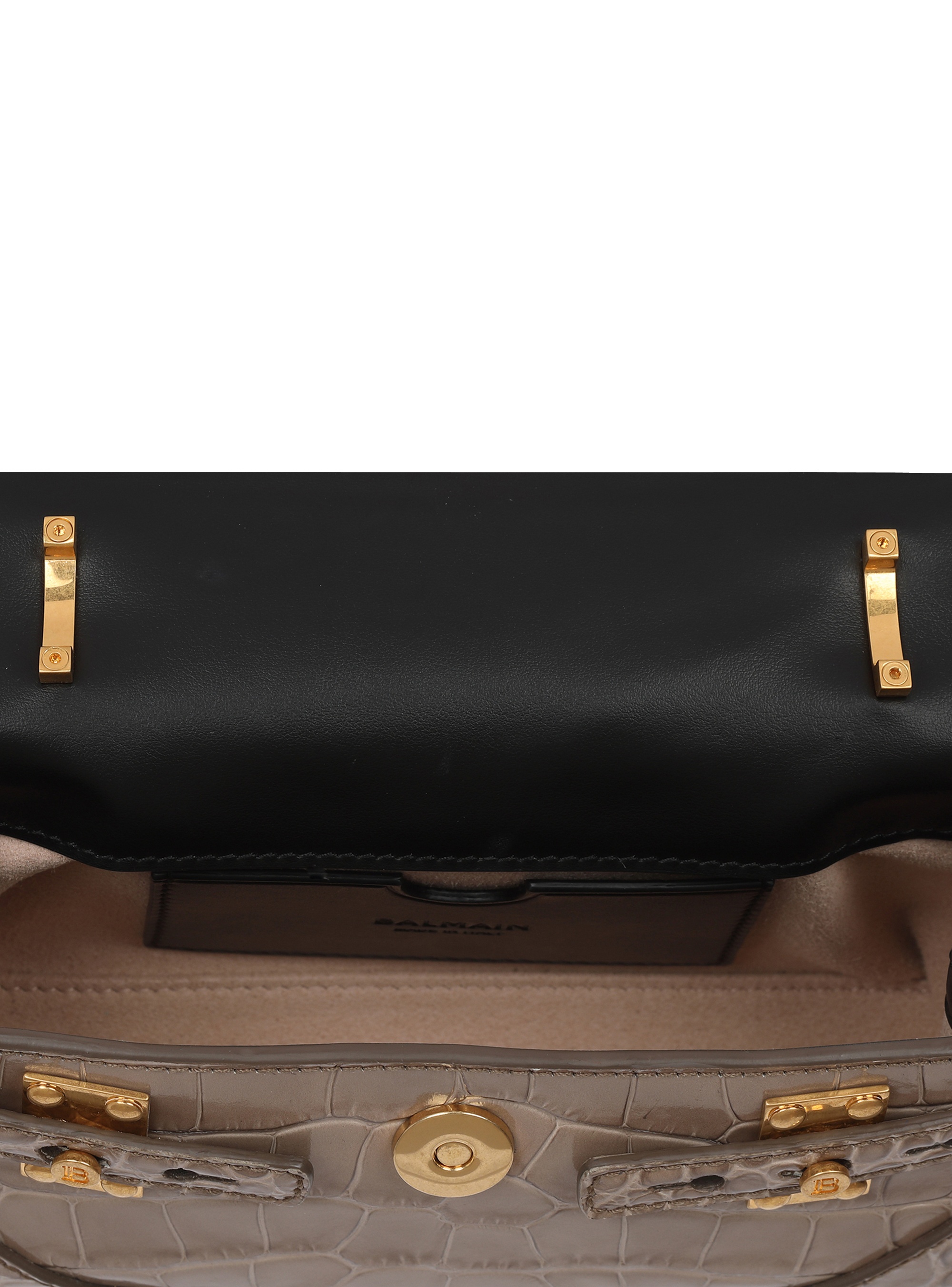 Crocodile-embossed leather B-Buzz 19 bag - 6