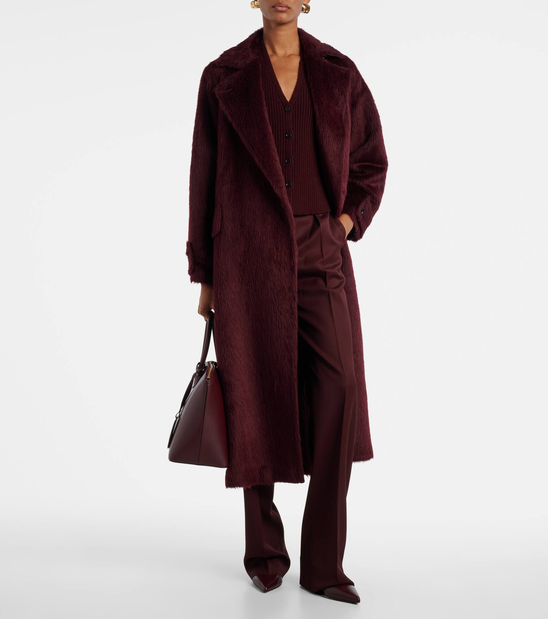 Madre paneled wool-blend and satin vest - 2