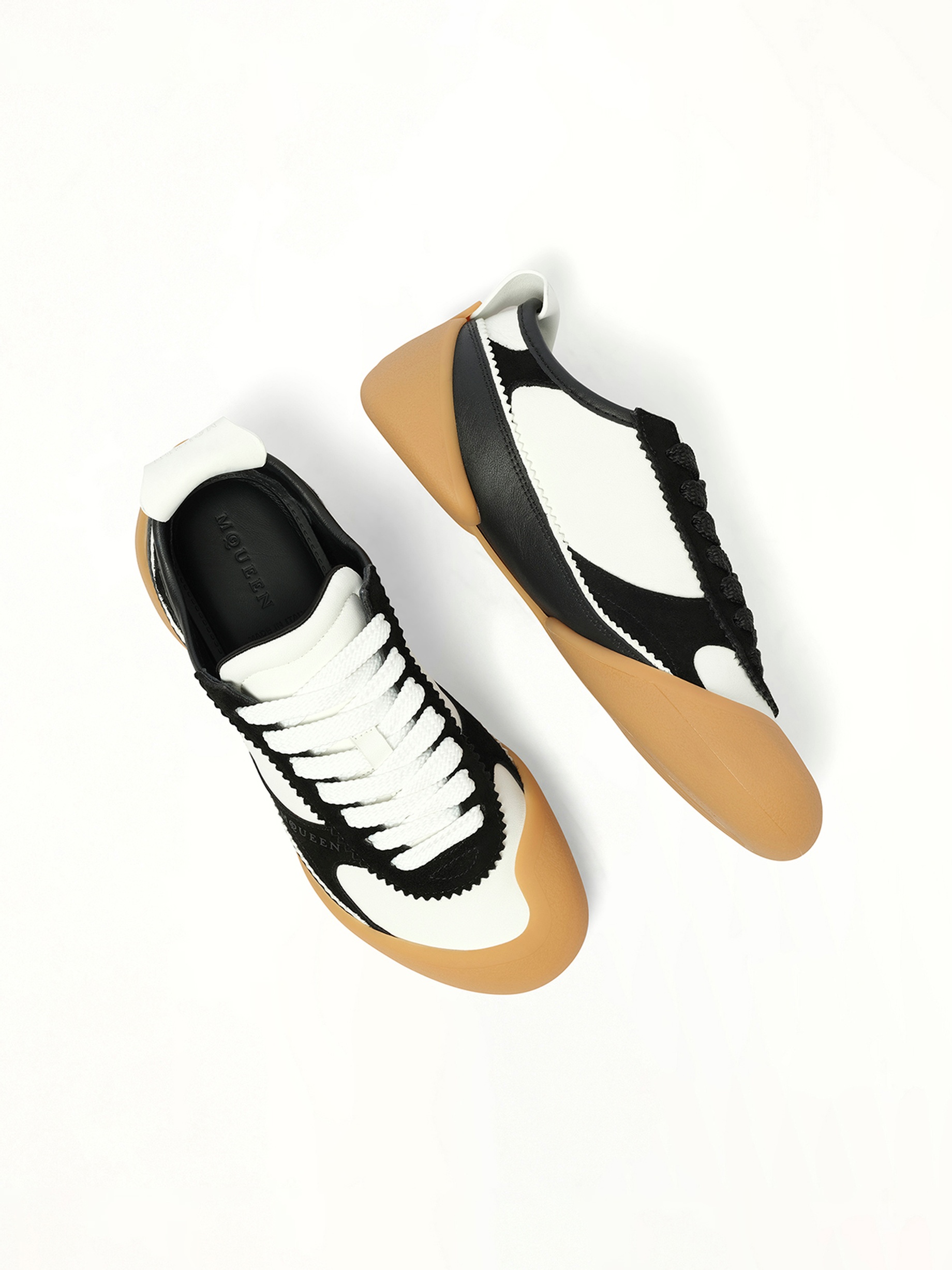 Flexion Sneaker in White/Black/Brown - 4