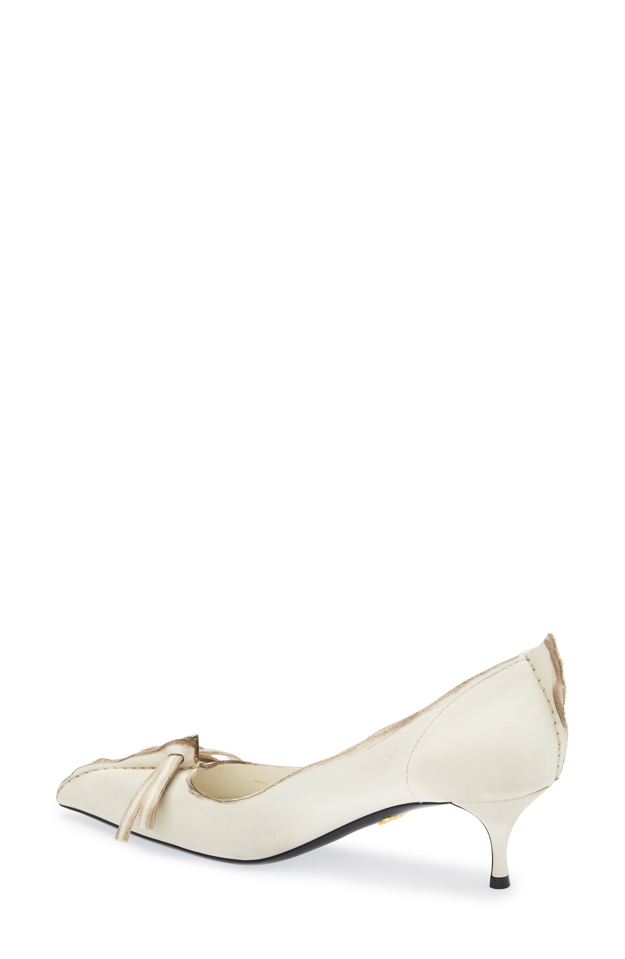 Prada Exposed Seam Kitten Heel Pump in Talco at Nordstrom - 2