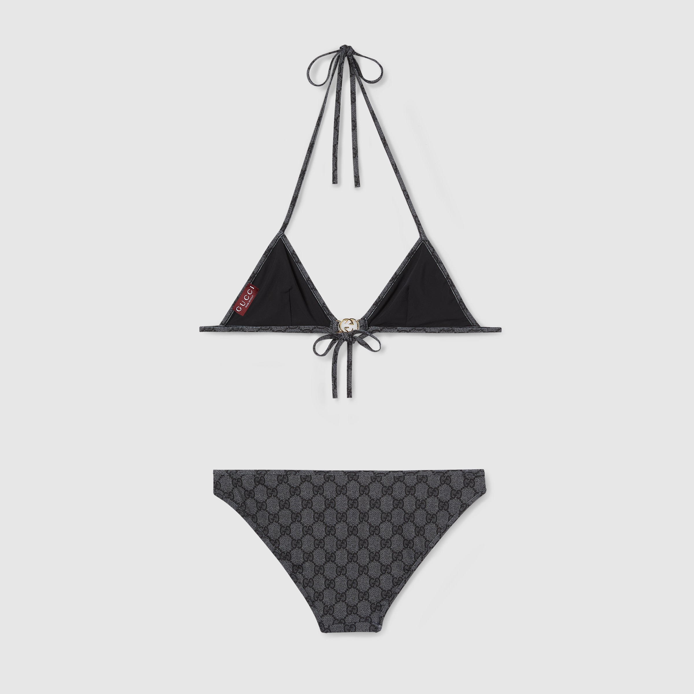 Printed GG stretch jersey bikini - 7