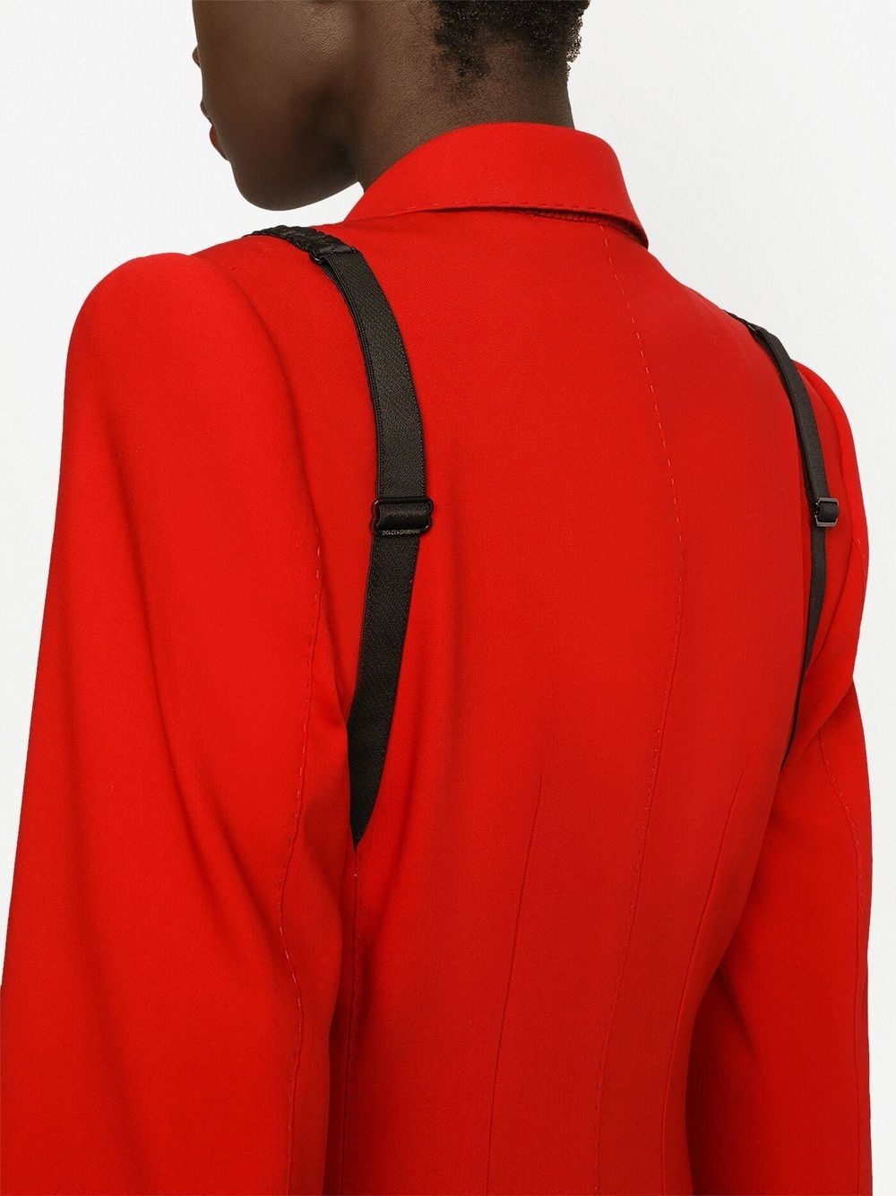 bustier-panel tailored blazer - 5