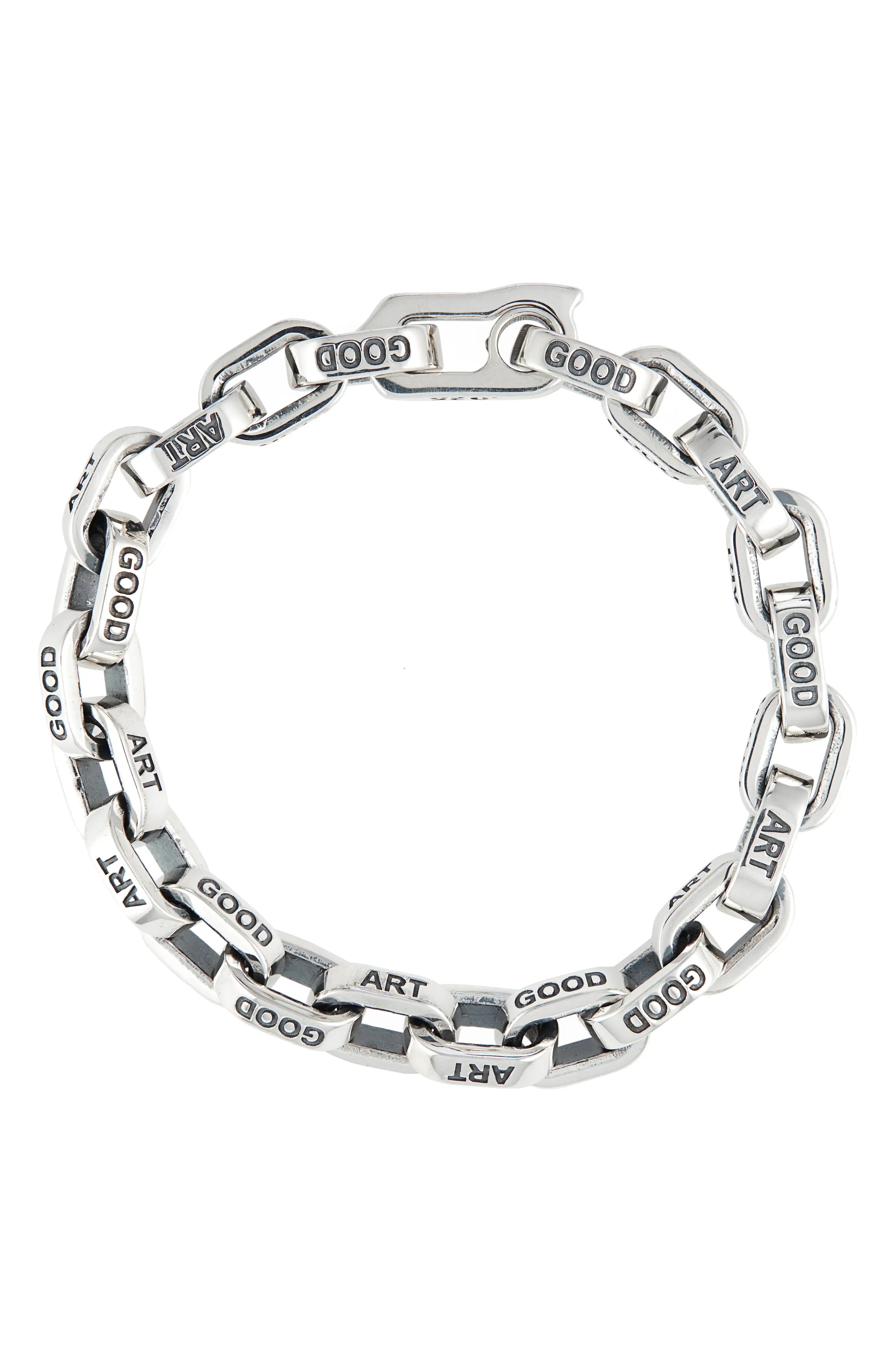 Men's Gordo Pequeno Good Art Sterling Silver Bracelet - 1