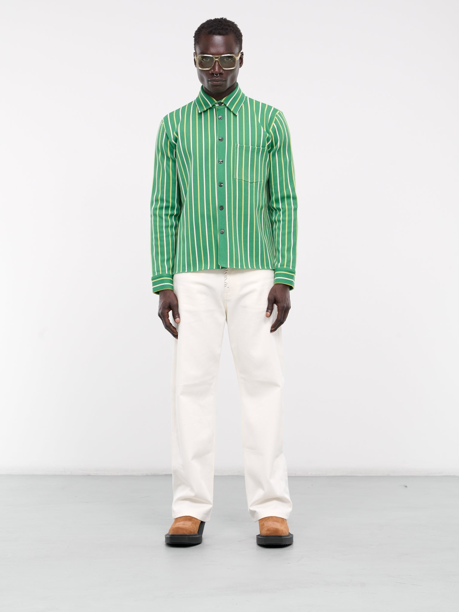 Striped Techno Knit Shirt - 6