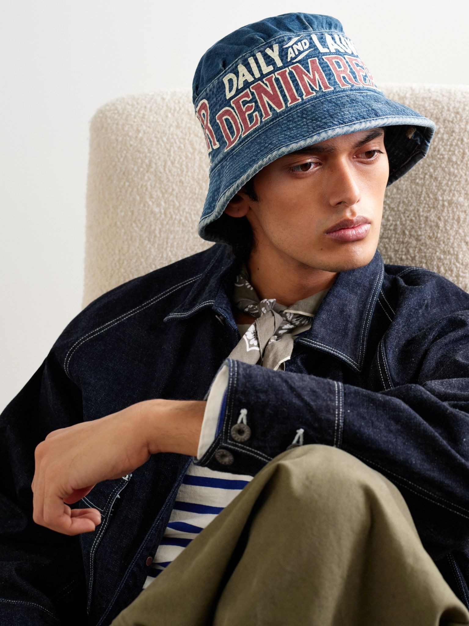 Laundry Printed Denim Bucket Hat Blue - 2