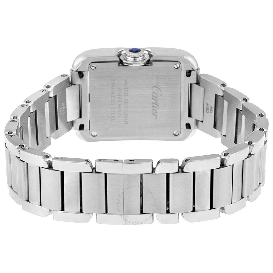 Pre-owned Cartier Tank Anglaise Diamond Silver Dial Ladies Watch W4TA0003 - 3