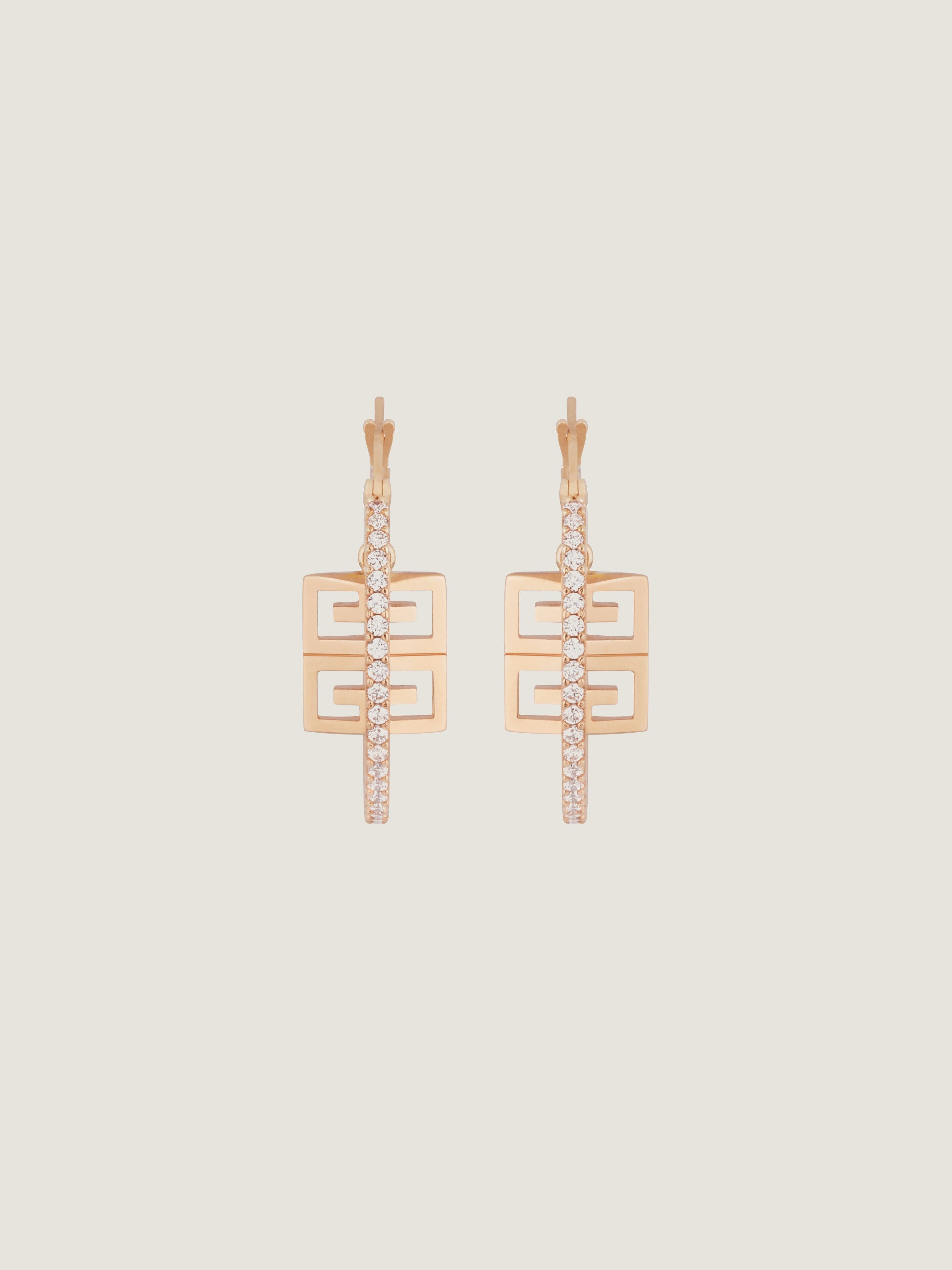 4G EARRINGS IN METAL WITH CRYSTALS - 2
