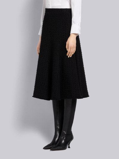 Thom Browne Black Solid Eyelash Yarn Tweed Flounce Skirt outlook