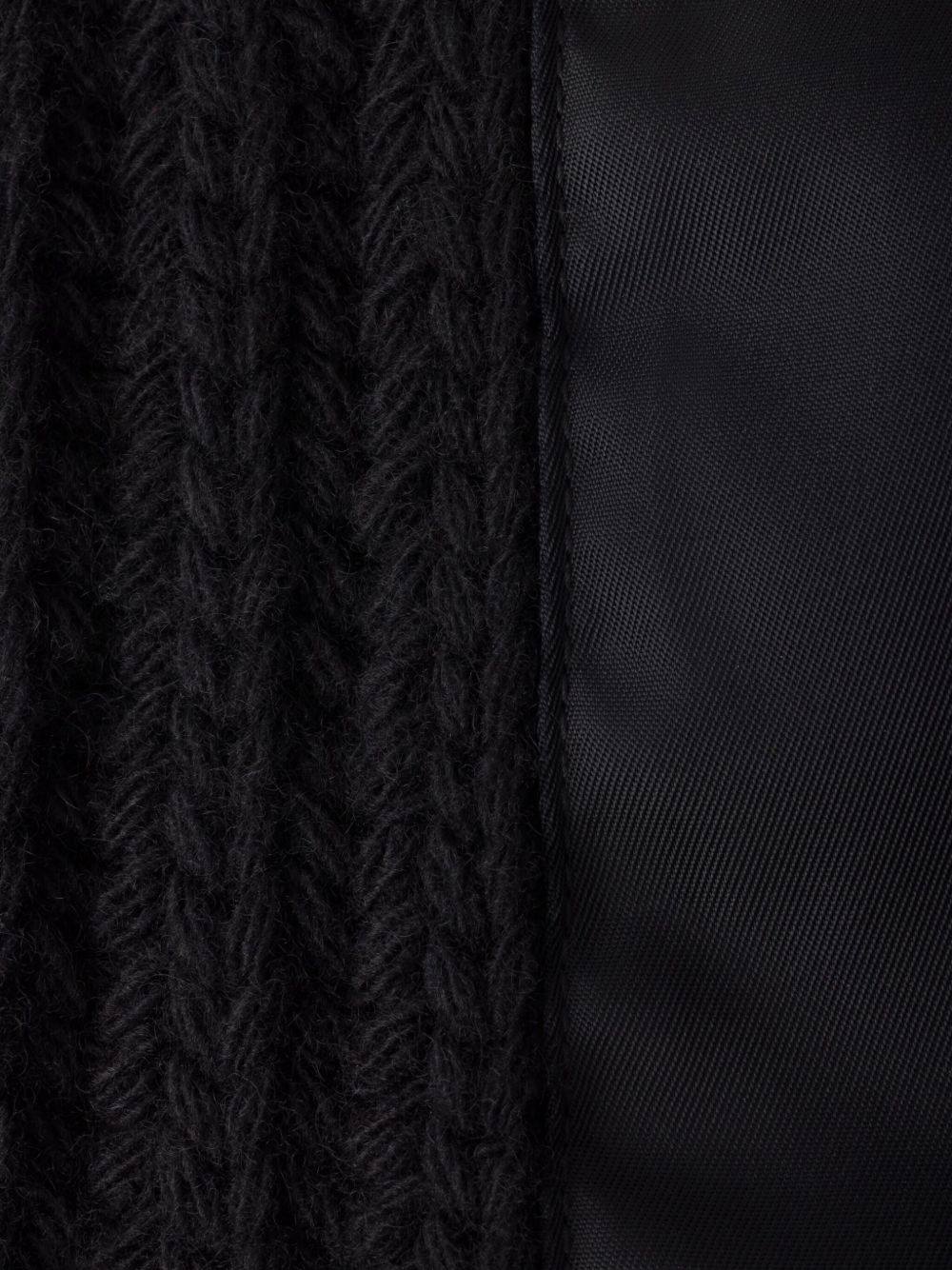 ribbed drawstring neck warmer - 2