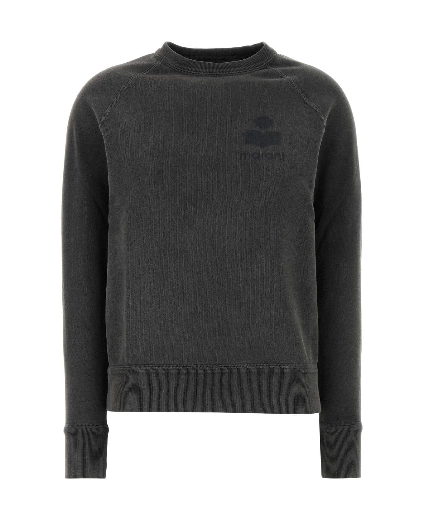 Dark Grey Cotton Blend Sweatshirt - 1
