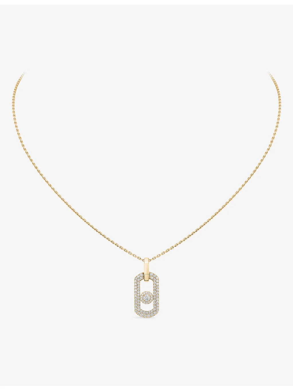 So Move Pave 18ct Gold And 0.55ct Diamond Necklace - 1
