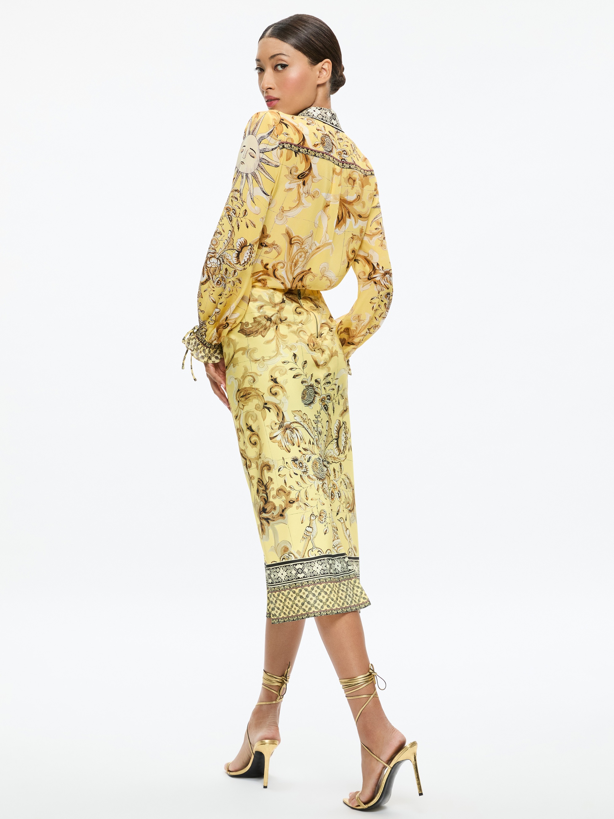 MAEVE MIDI SLIP SKIRT WITH SLIT - 4