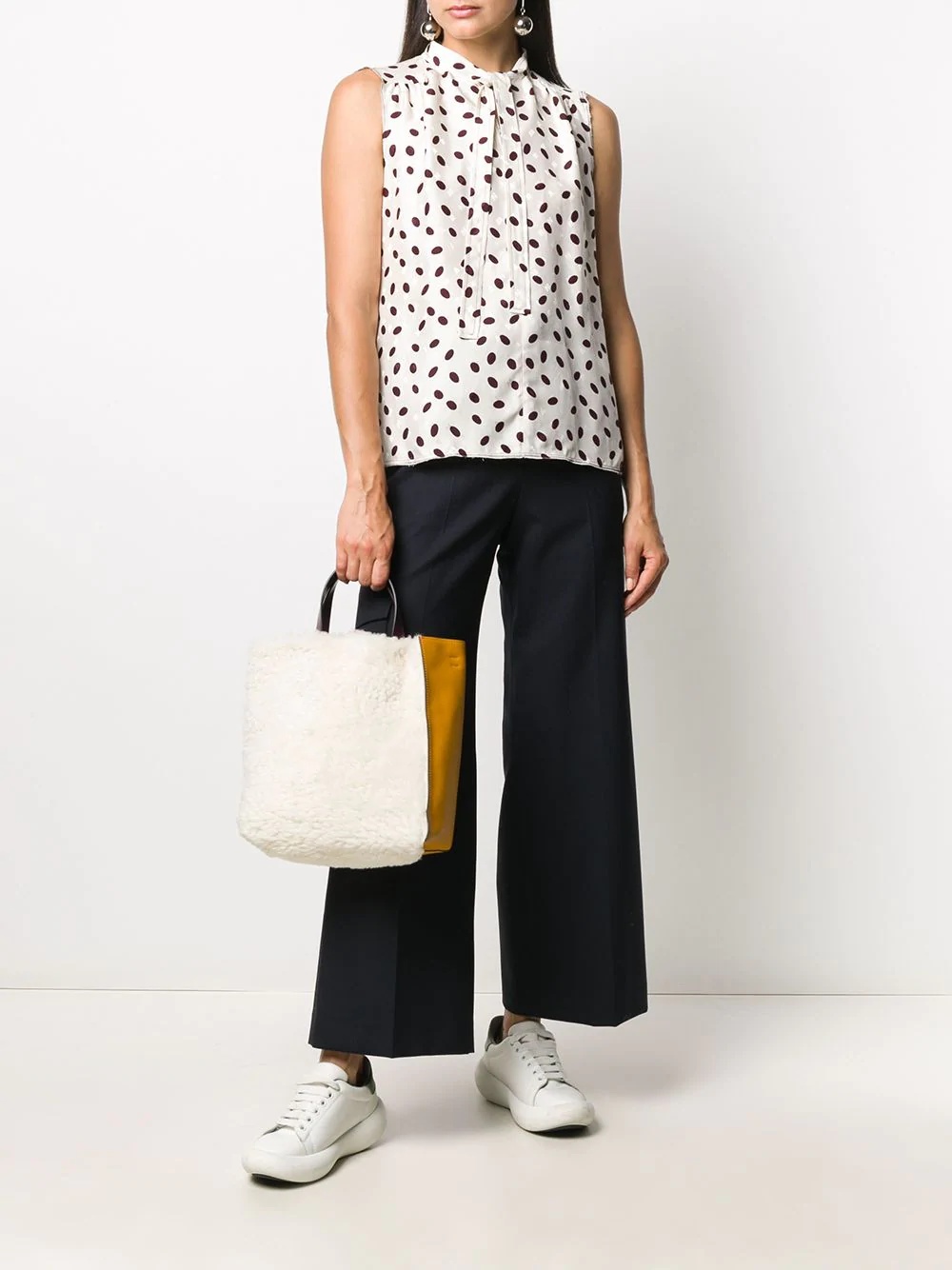 contrast panel tote bag - 2