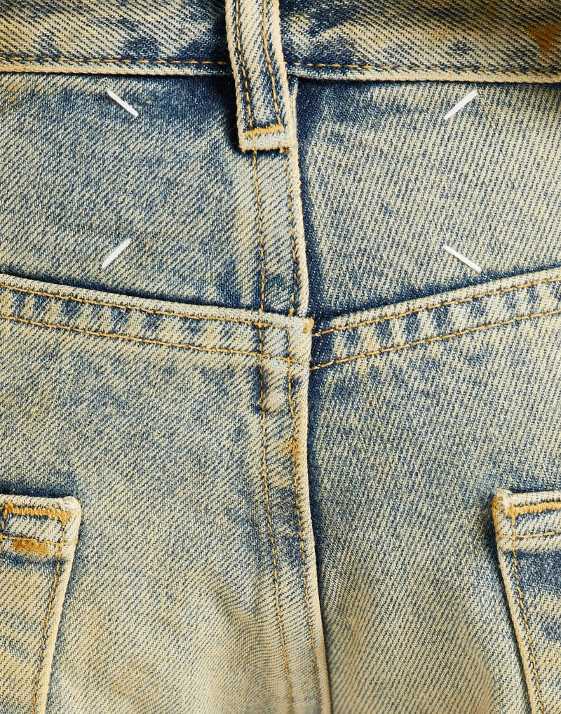 Raw edge denim shorts 6