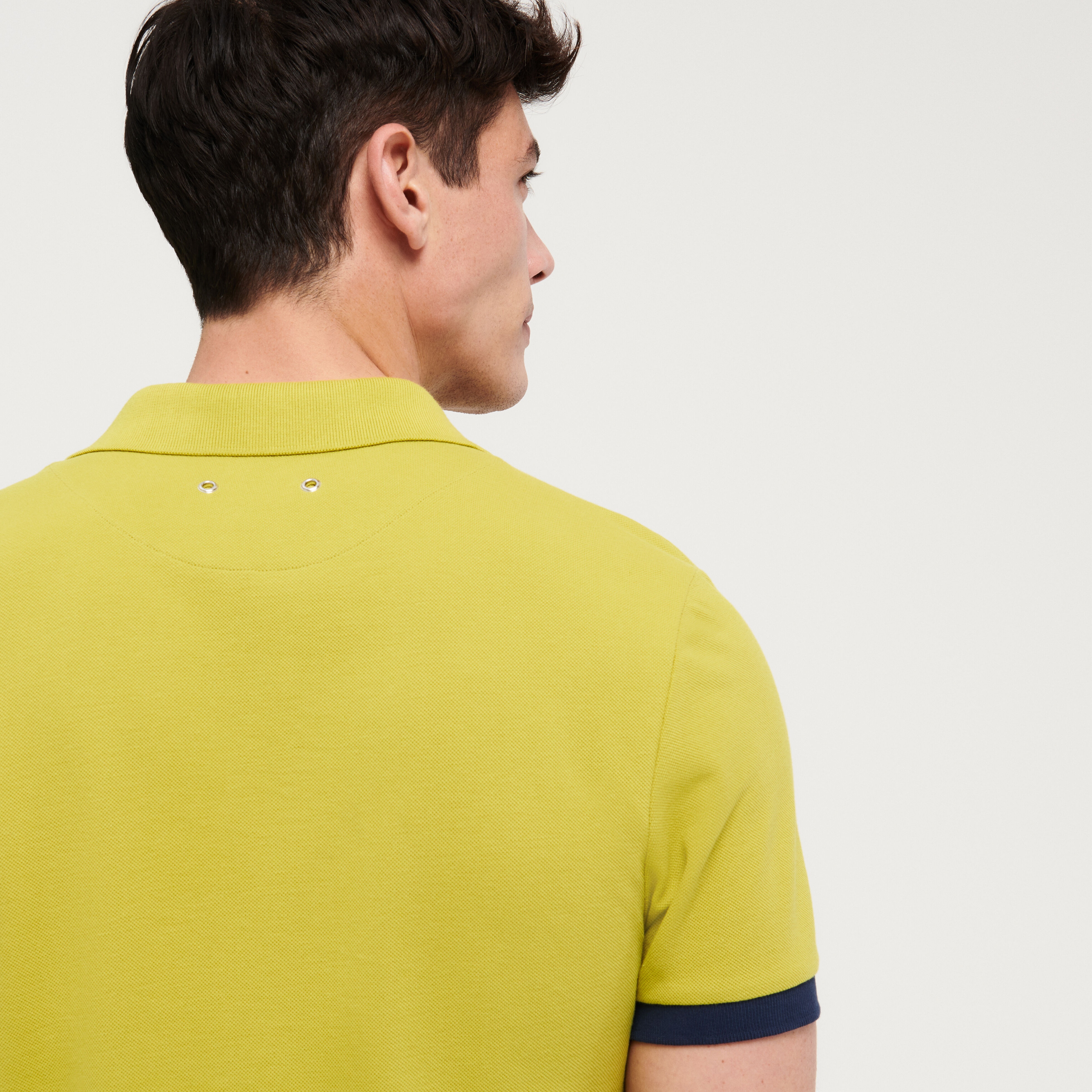 Men Cotton Pique Polo Shirt Solid - 6