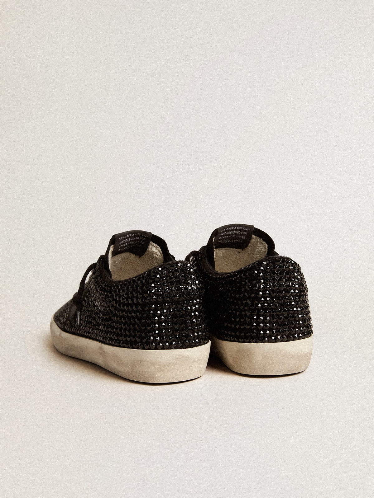 Super-Star in black suede with Swarovski crystals and black suede star - 4