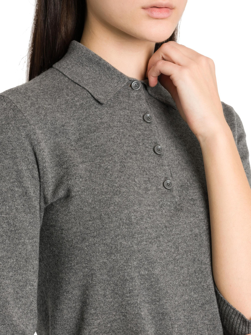 Women's Italian Tailoring Henley Cashmere Shirt - Melange Grigi 6