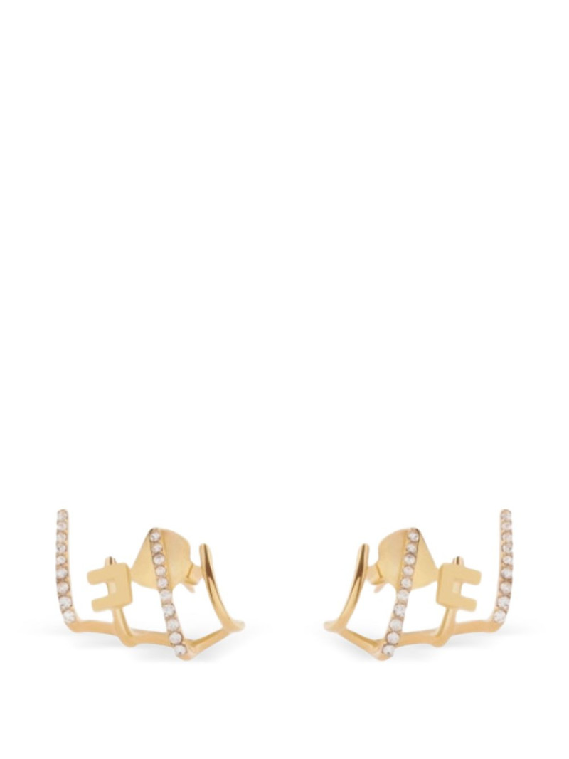 rhinestone-embellishment earrings 1